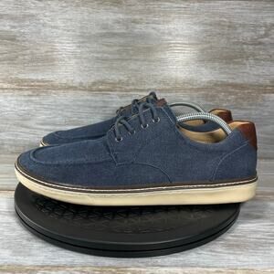 Johnston & Murphy Men’s McGuffey Blue Moc Toe Canvas Sneaker Shoes Size 10 M